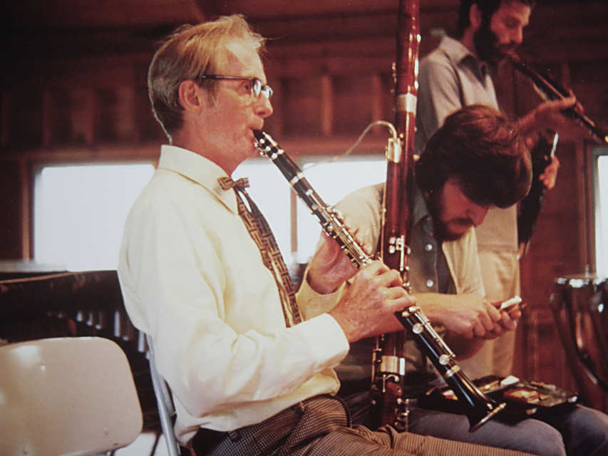 William Lipscomb playing the clarinet at music camp, his few weeks of vacation each summer